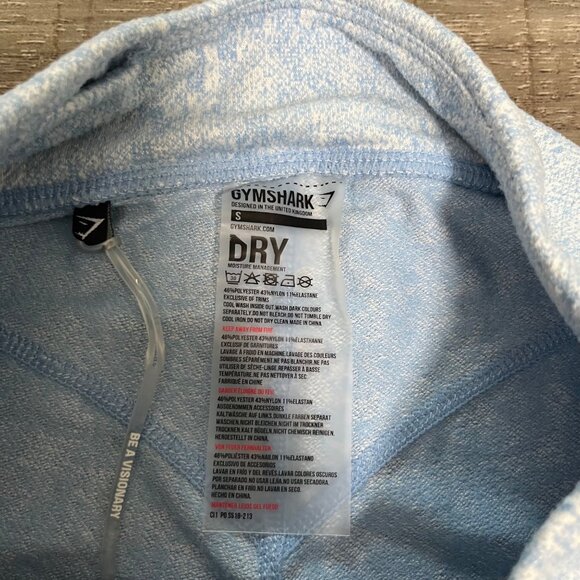 Gymshark Athletic Fleur Texture 7/8 Ankle Yoga Pants Blue Mark NWT Size S - Picture 6 of 6